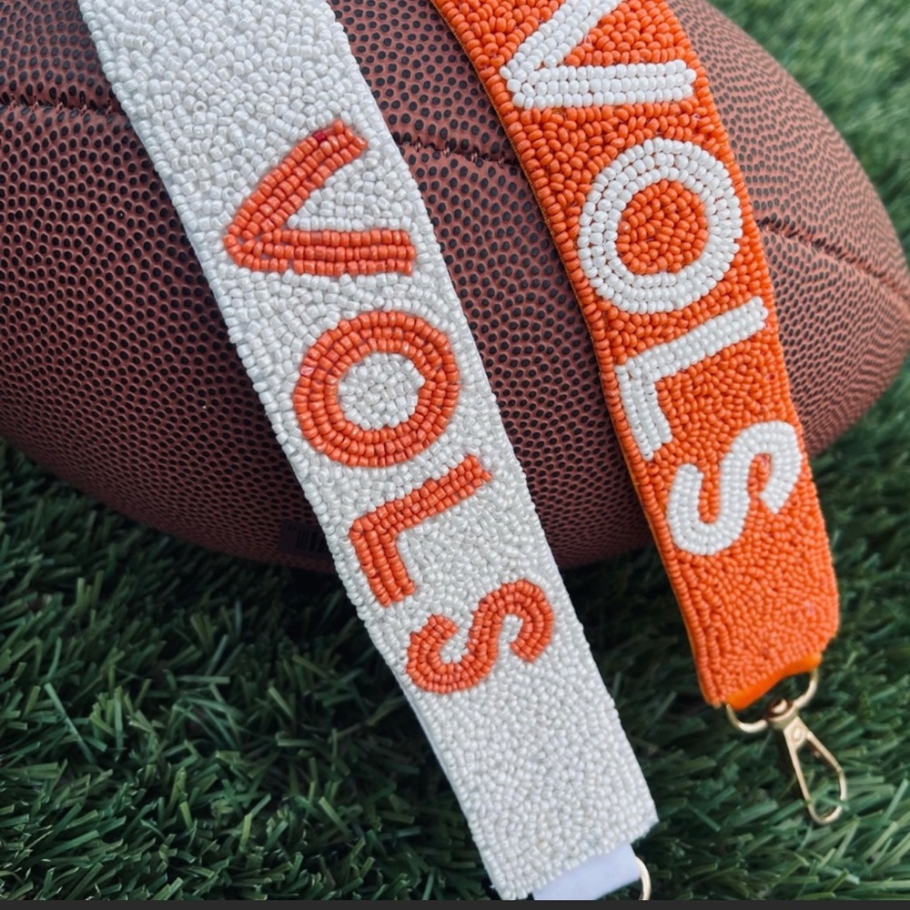 White Vols Strap with Orange Lettering